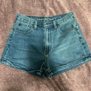 Denim mom shorts